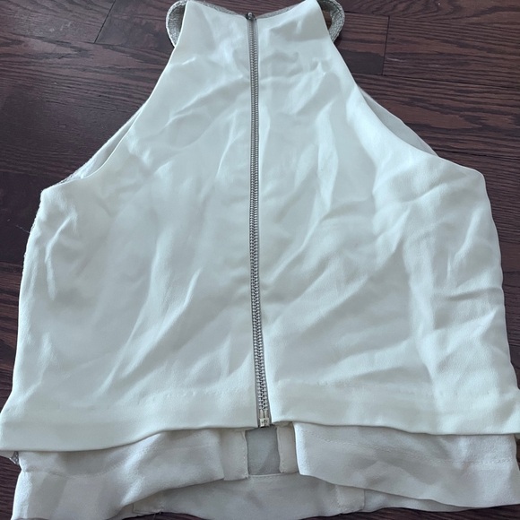 A.L.C. Silver and Cream Crop Top - Picture 9 of 9